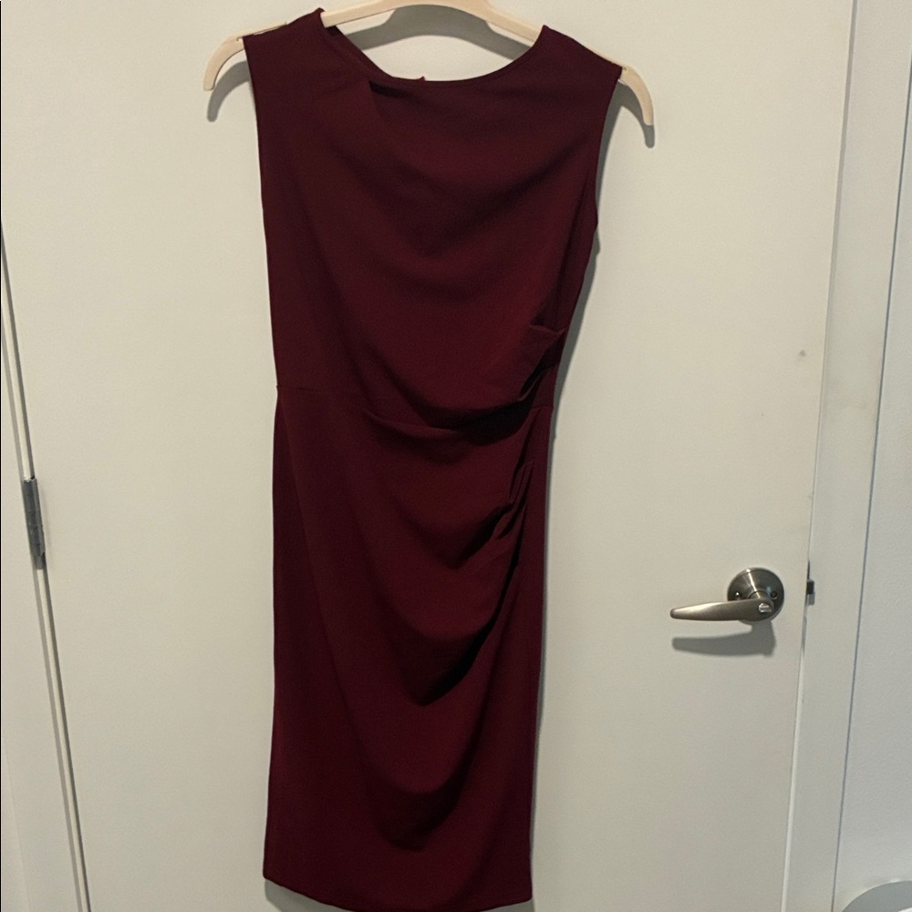 Miusol Burgundy Midi Dress